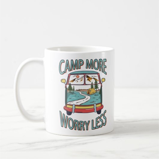 Camp macht sich weniger Camping lustig Kaffeetasse (Links)