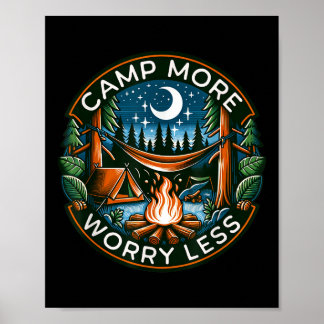 Camp macht sich weniger Sorgen - Funny Camping Poster
