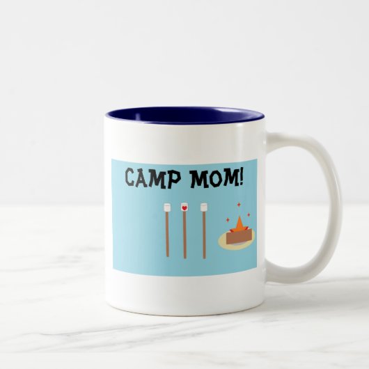 Camp-Mama! Zweifarbige Tasse (Rechts)