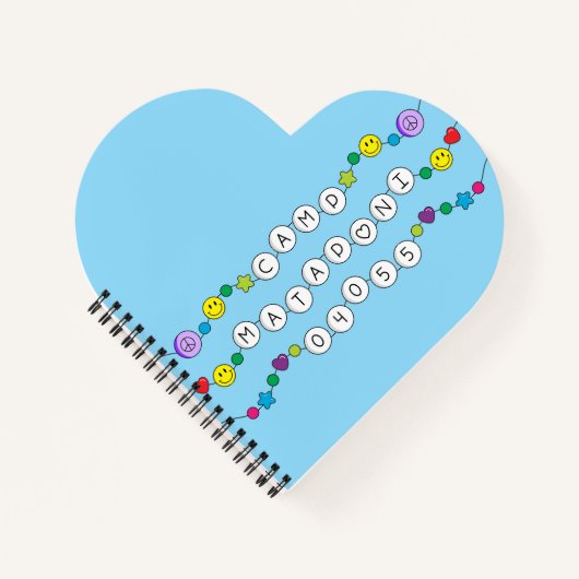 Camp Mataponi Freundschaft Bracelet Notebook Notizblock (Vorderseite)