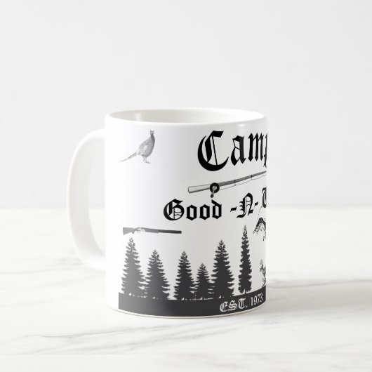 Camp Name des Waldes Kaffeetasse (Vorderseite Links)