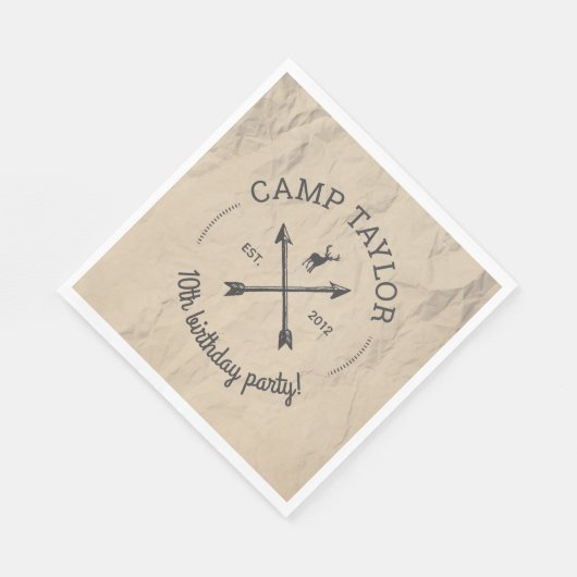 Camp-Name-Logo Serviette (Ecke)