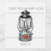 Camp Night Happy Hour Weinetikett (Einzelnes Label)