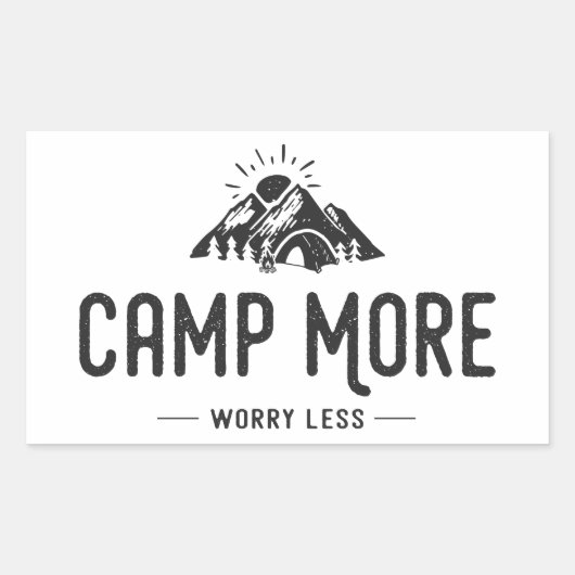 Camp noch Besorgnis erregender Rechteckiger Aufkleber (Vorderseite)