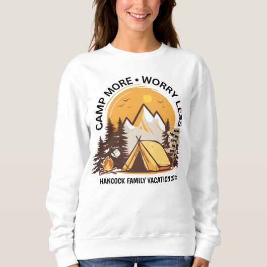 Camp noch Besorgnis erregender weniger Lager Sweatshirt (Vorderseite)