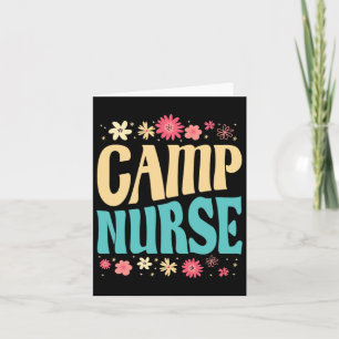 Camp Nurse Floral Outfit Sommer Camping registrier Karte