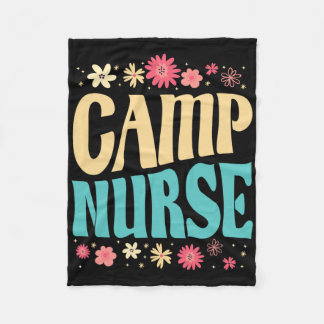 Camp Nurse Floral Outfit Summer Camping Registered Fleecedecke