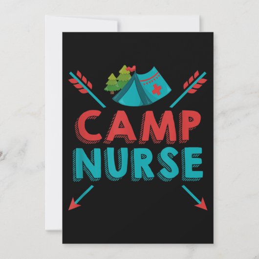Camp Nurse Nursing RN Appreciation Camping Einladung (Vorderseite)