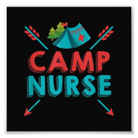 Camp Nurse Nursing RN Appreciation Camping Fotodruck (Vorne)