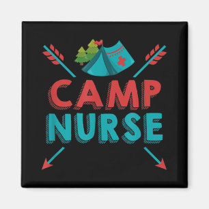 Camp Nurse Nursing RN Aufwertung Camping Magnet