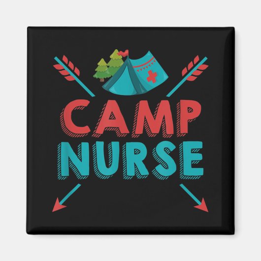 Camp Nurse Nursing RN Aufwertung Camping Magnet (Vorne)