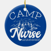 Camp Nurse Summer Camp Krankenpflege Camp Patiente Keramik Ornament (Hinten)