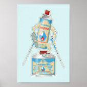 Camp-Ofen Gas Kanister lustige Wanderung Poster (Vorne)