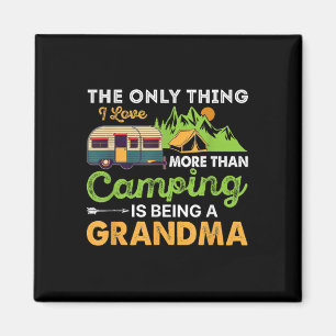 Camp Oma Retro Vintages Outdoor T-Shirt Damen Camp Magnet