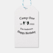 Camp one happy birthday name date campingadventure geschenkanhänger (Rückseite)