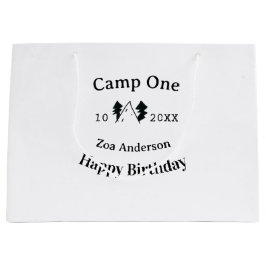 Camp one happy birthday name date campingadventure große geschenktüte