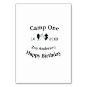 Camp one happy birthday name date campingadventure tischnummer (Rückseite)