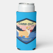 Camp Out 2025 Golden Retriever Drink Coozie Selters Dosenkühler (Seltzer Rückseite)