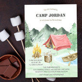 Camp Out Geburtstagskinder Camping Adventure Einladung