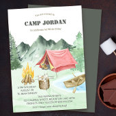Camp Out Geburtstagskinder Camping Adventure Einladung