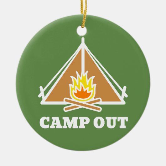 Camp out keramik ornament (Vorne)