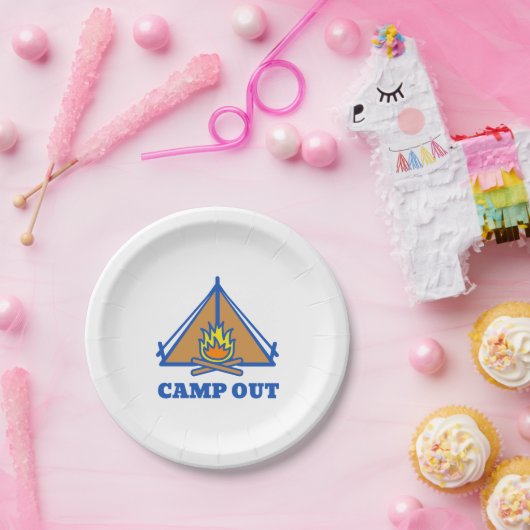 Camp out pappteller (Party)