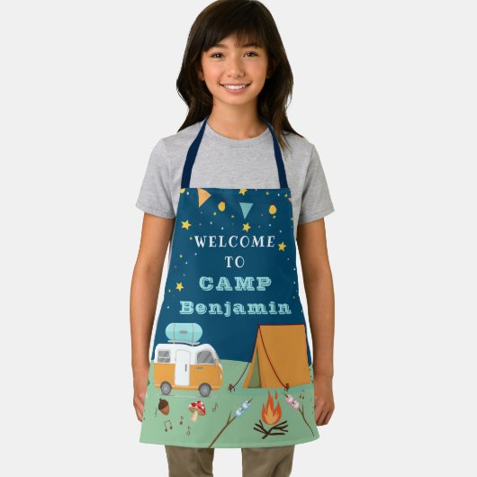 Camp Out-Party für personalisiertes Camping Schürze (Insitu)