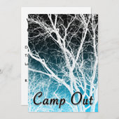 Camp-out-Party: Geisterbaum Einladung (Vorne/Hinten)