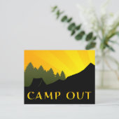 Camp Out Sunset Scene Postkarte (Stehend Vorderseite)