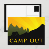 Camp Out Sunset Scene Postkarte (Vorne/Hinten)