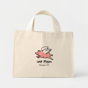 Camp Pigasus, blau-weiß gestreifte Tasche