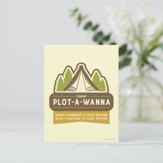 Camp Plot-A-Wanna Postkarte (Stehend Vorderseite)