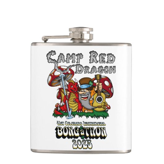 Camp Red Dragon 2025 B.A.T. Flachmann (Vorderseite)