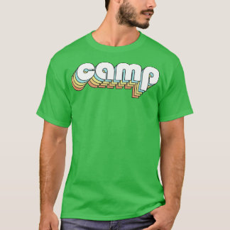 Camp Retro Rainbow Typografie verblasst T-Shirt
