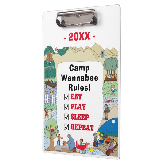 Camp Road Trip Clipboard Klemmbrett (Links)