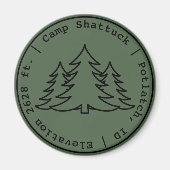 Camp Shattuck - Briefmarke Logo - Magnet (Vorne)