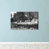 Camp Sherman, Oregon Blick auf Rogers Cabins Leinwanddruck (Insitu (Holzboden))