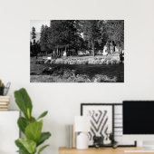 Camp Sherman, Oregon Blick auf Rogers Cabins Poster (Heimbüro)