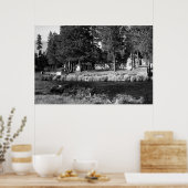 Camp Sherman, Oregon Blick auf Rogers Cabins Poster (Küche)