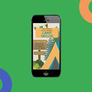 Camp & Sign Birthday Einladung