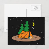 Camp Snore ~ Black & Starlike Background Postkarte (Vorne/Hinten)