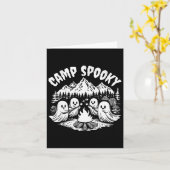 Camp Spooky SommerHalloween Niedlich Ghost Karte (Gelbe Blume)