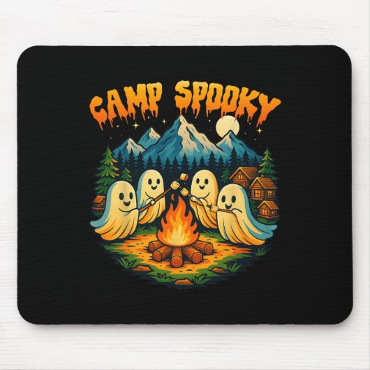 Camp Spooky SommerHalloween Niedlich Ghost Mousepad (Vorne)
