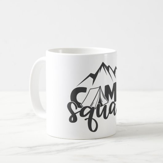 Camp Squad Cool Adventure Quote Campers Kaffeetasse (Vorderseite Links)