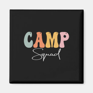 Camp Squad Retro Groovy Vintag glücklicher erster  Magnet