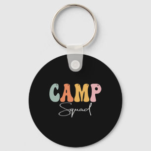 Camp Squad Retro Groovy Vintag glücklicher erster  Schlüsselanhänger
