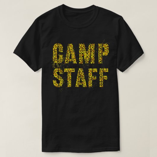 CAMP STAFF Leopard Print Host Summer Counselor Tee (Design vorne)