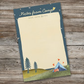 Camp Stationery Watercolor Zent für benutzerdefini Briefpapier