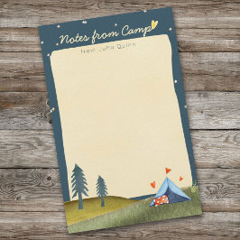Camp Stationery Watercolor Zent für benutzerdefini Briefpapier