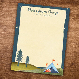 Camp Stationery Watercolor Zent für benutzerdefini Notizblock